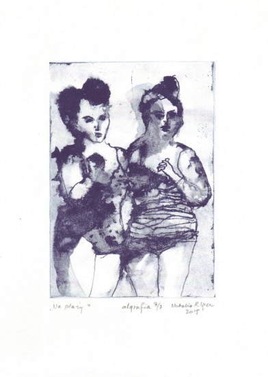 Na plaży | algrafia | 10,5×15 cm